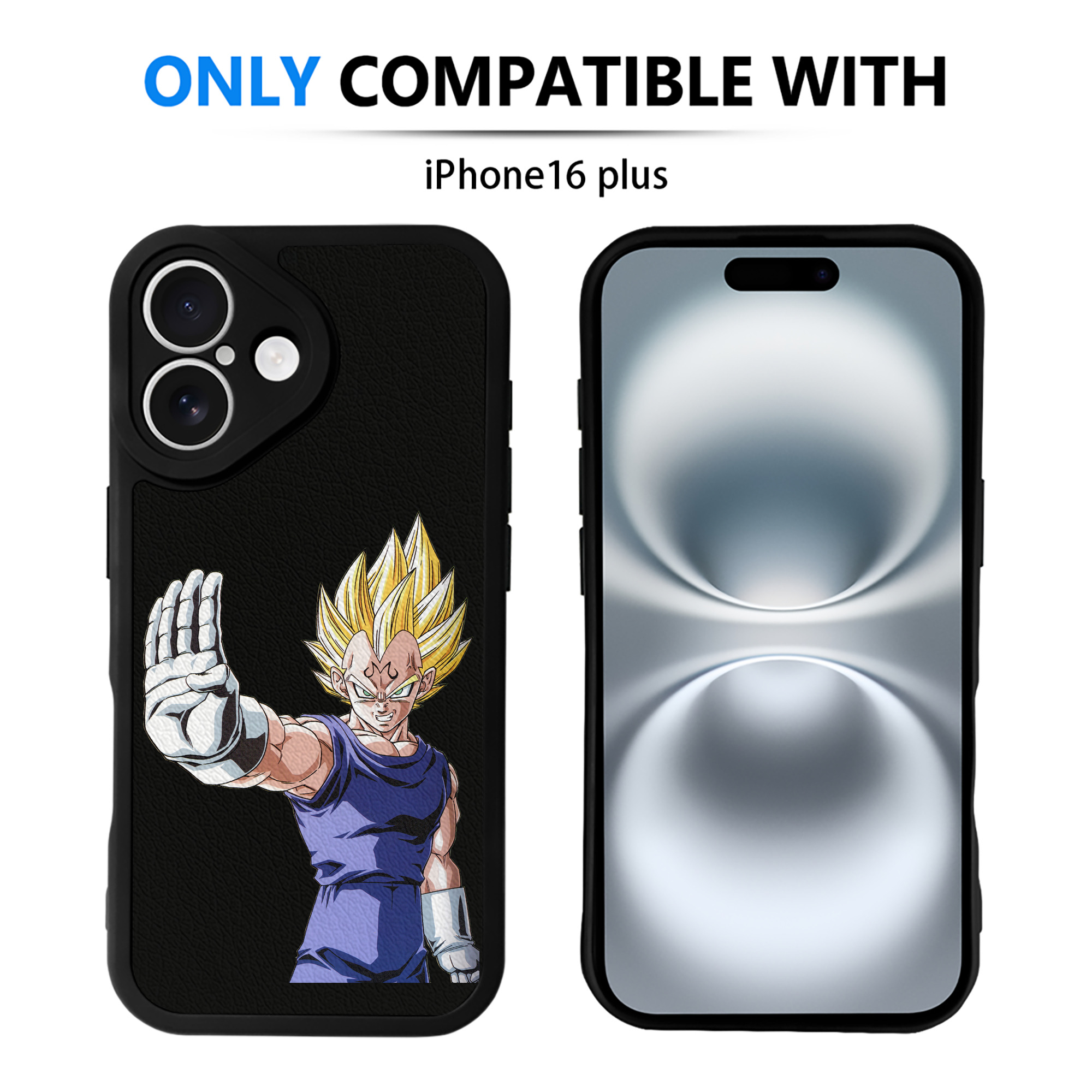 （画像用） ドラゴンボール ベジータ四世（Bejīta Yonsei）DRAGON BALL Vegeta IV 【iPhone 16シリーズ対応】シリコンスマホケース（レザー調） 材質：シリコン